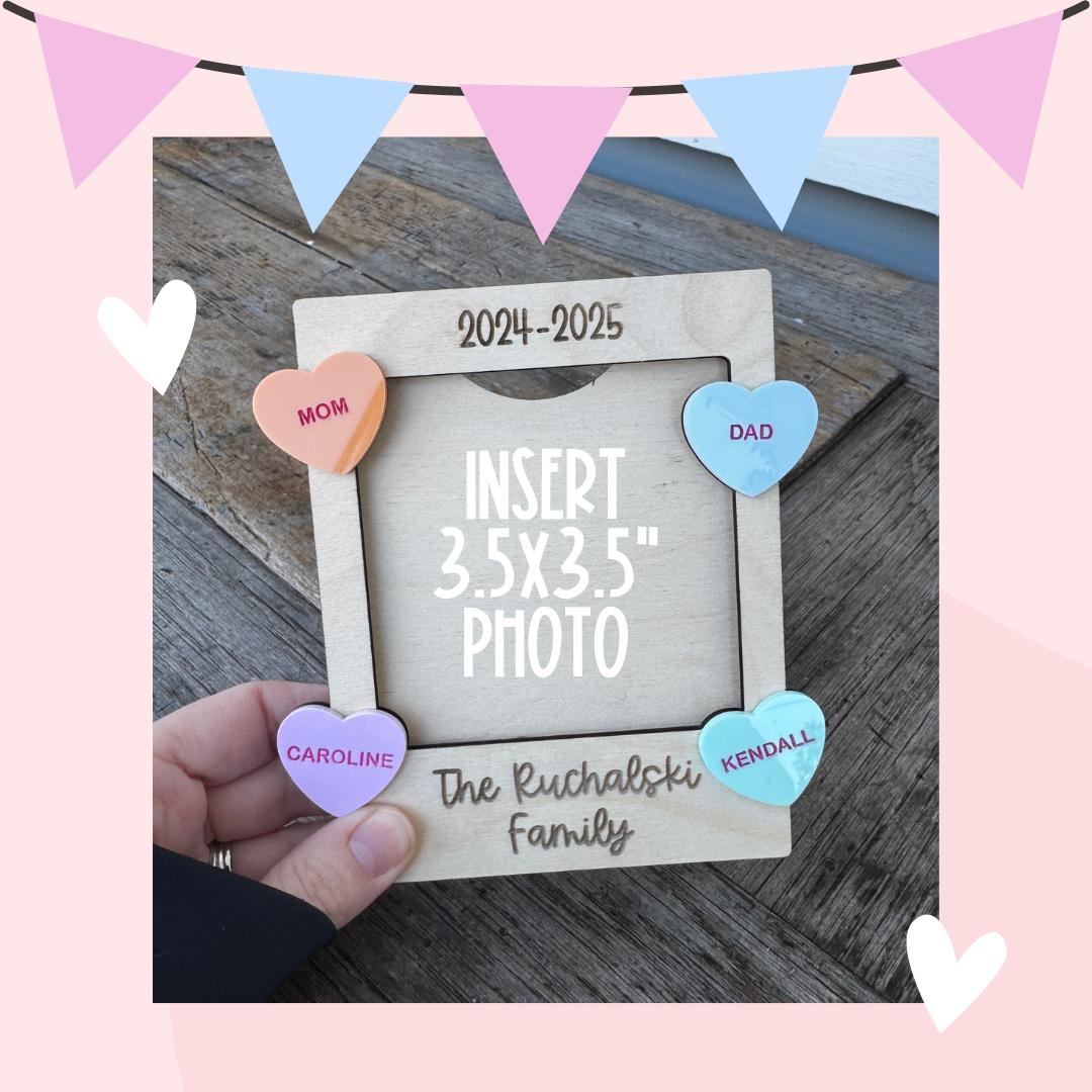 Valentine's Gift | Photo Frame Magnet | Valentine's Day Photo Magnet | Gift for Grandma | Gift for Mom | Valentine's Picture Frame | Custom