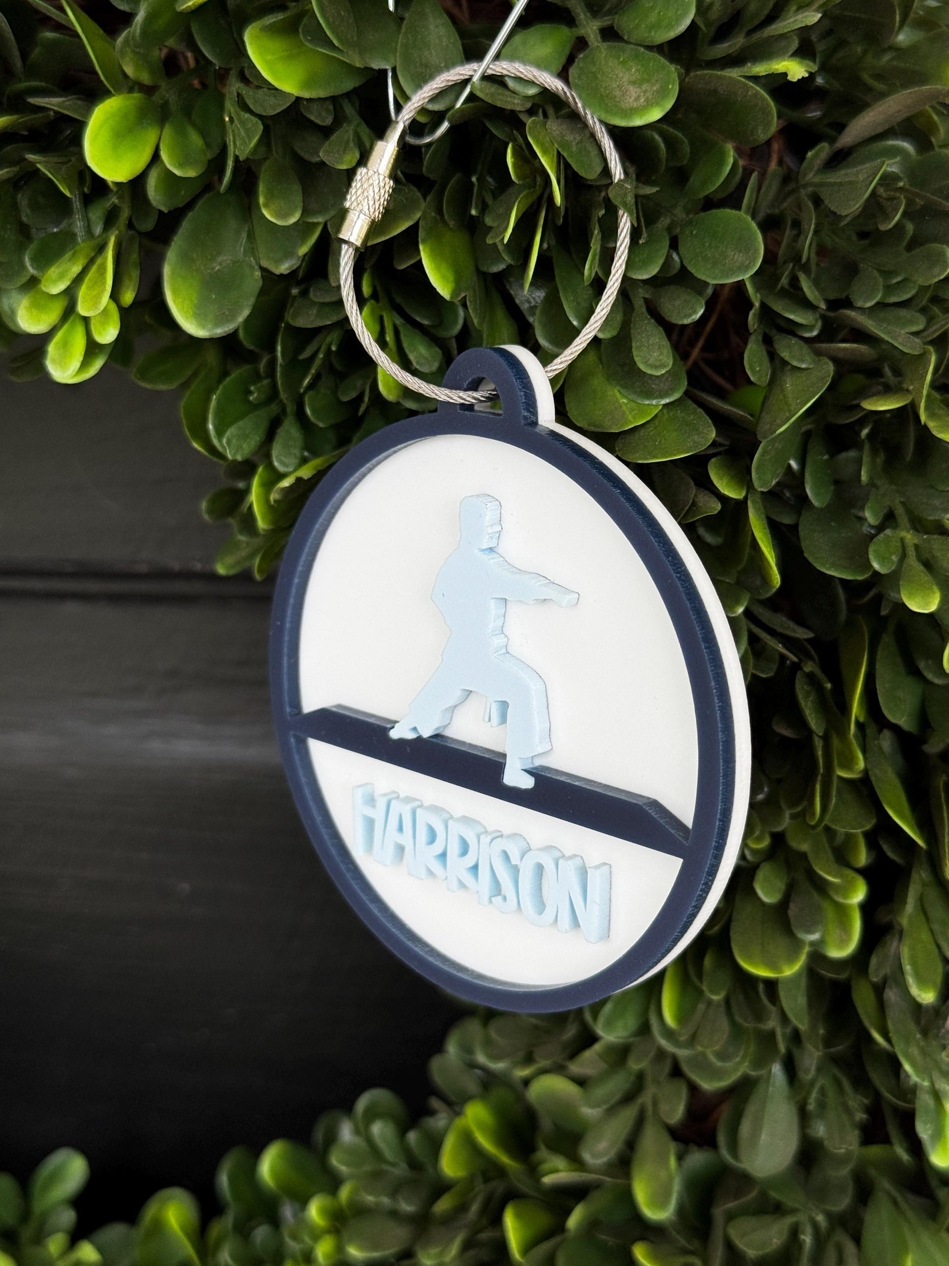 Martial Arts Bag Tag for Kids Custom Name Martial Arts Keychain Personalized Martial Artist Gift Martial Arts Coach Gift Stocking Stuffer