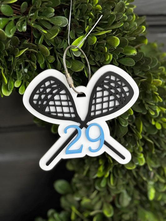 Lacrosse Goalie Bag Tag for Kids Custom Name Lacrosse Goalie Keychain Personalized Lacrosse Team Gift Lacrosse Goalie Gift Stocking Stuffer