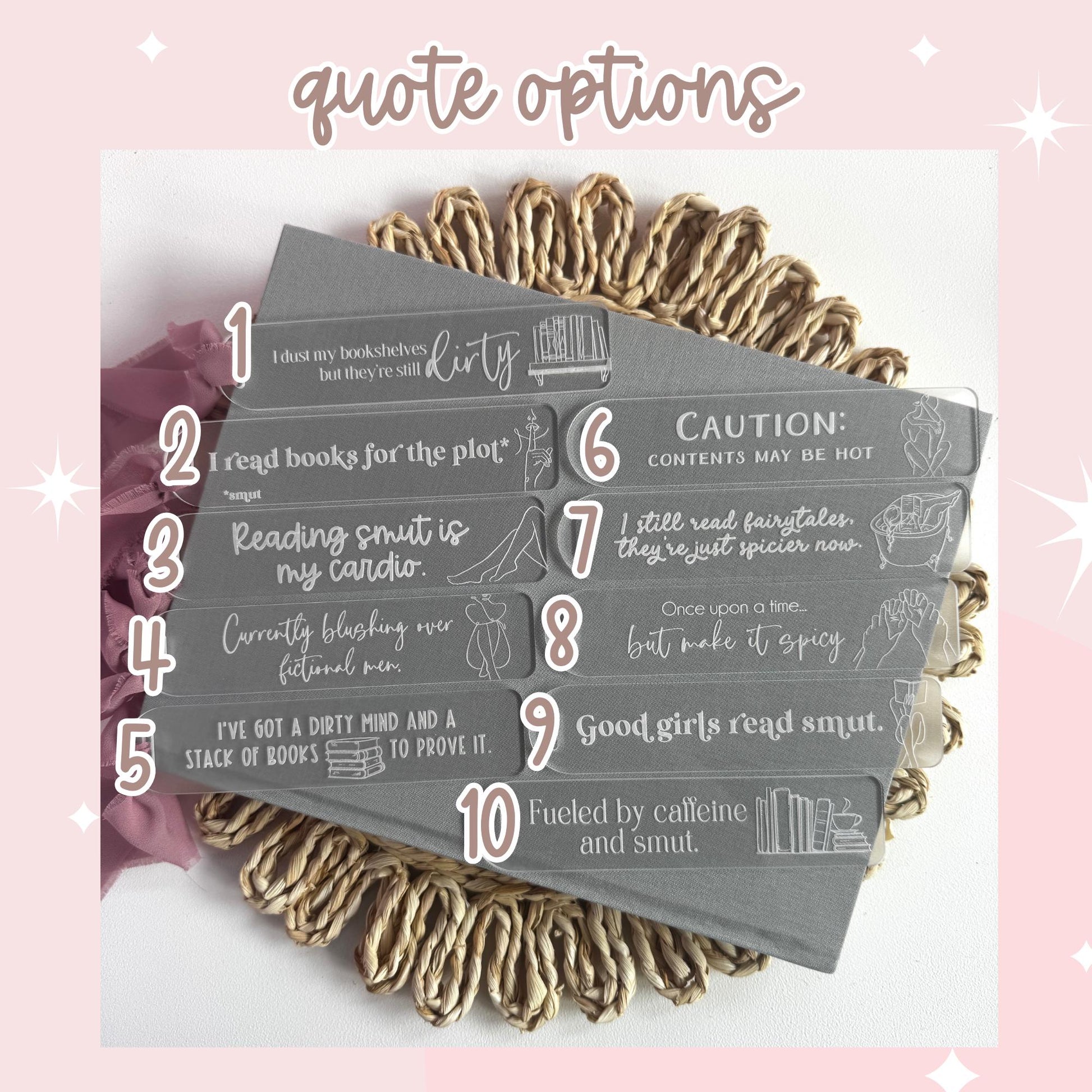 Smut Acrylic Bookmark with Funny Quote Snarky Book Gift NSFW Gift Spicy Reader Gift Smut Reader Gift Gift for Book Lover Spicy Book Gift