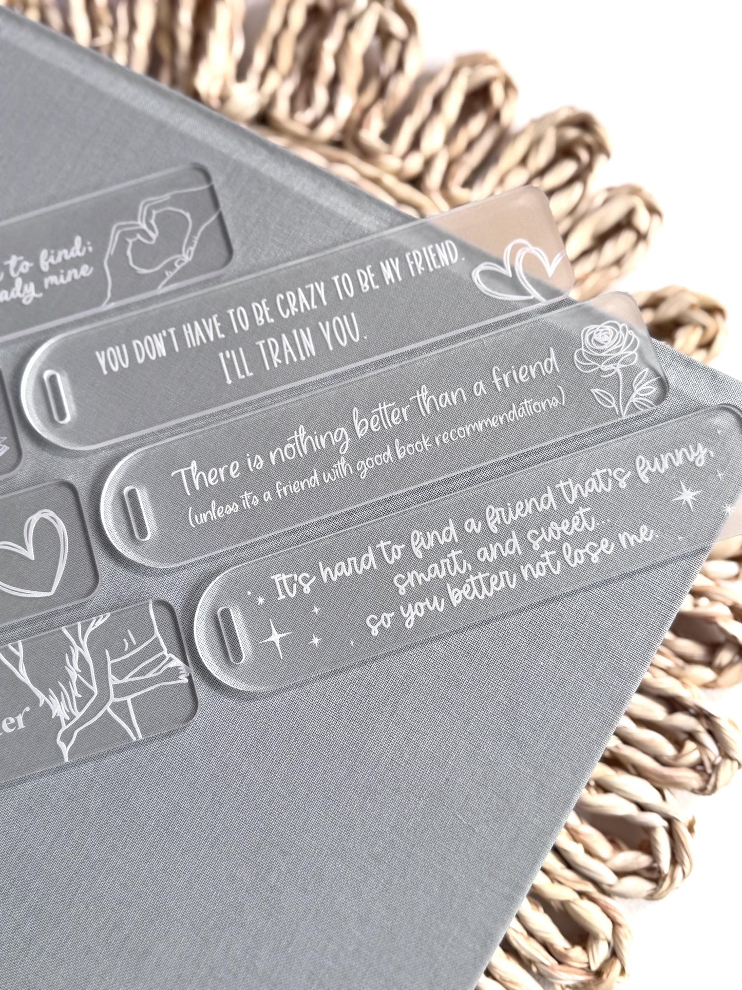 Friendship Acrylic Bookmark with Sweet Quote Sweet Book Gift Teacher Gift Just Because Reader Gift Cute Gift for Reader Gift for Book Lover