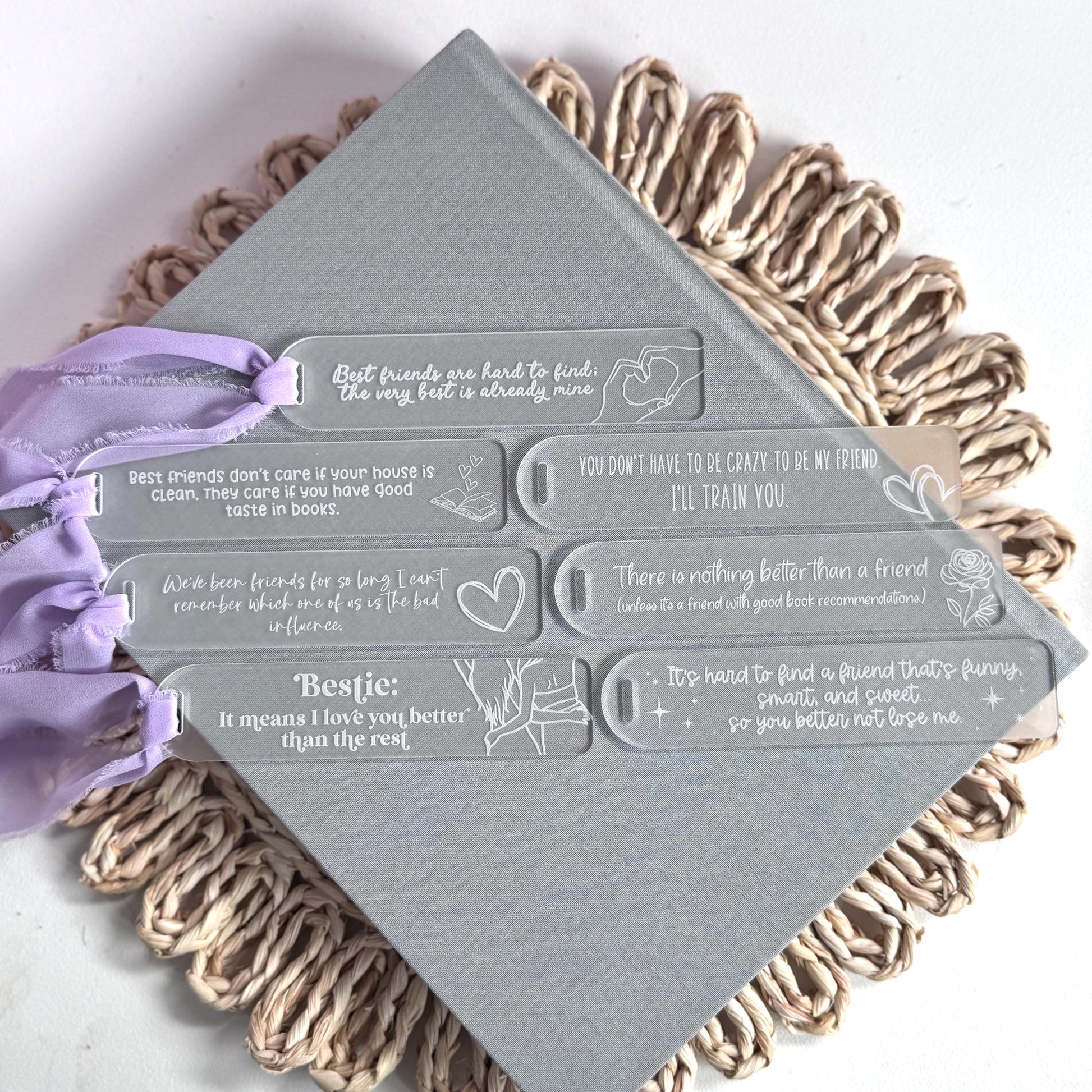 Friendship Acrylic Bookmark with Sweet Quote Sweet Book Gift Teacher Gift Just Because Reader Gift Cute Gift for Reader Gift for Book Lover