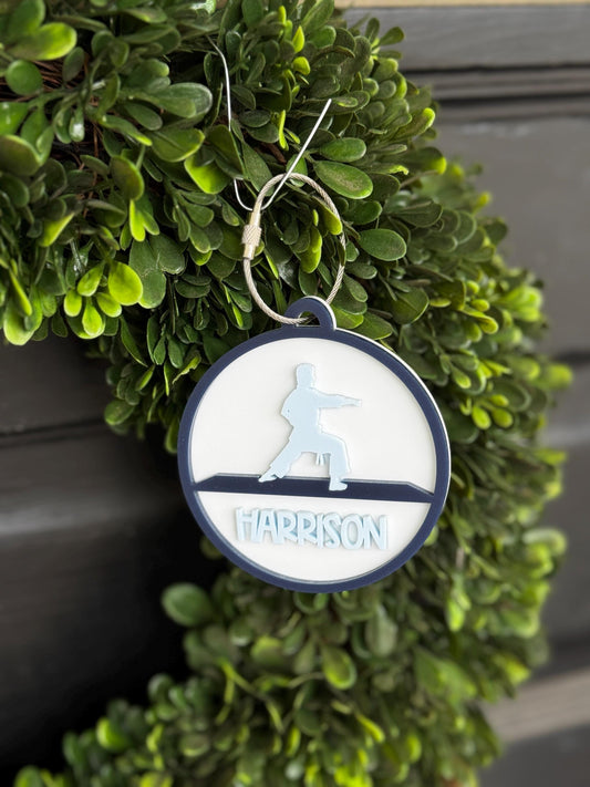 Martial Arts Bag Tag for Kids Custom Name Martial Arts Keychain Personalized Martial Artist Gift Martial Arts Coach Gift Stocking Stuffer