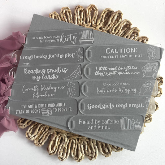 Smut Acrylic Bookmark with Funny Quote Snarky Book Gift NSFW Gift Spicy Reader Gift Smut Reader Gift Gift for Book Lover Spicy Book Gift
