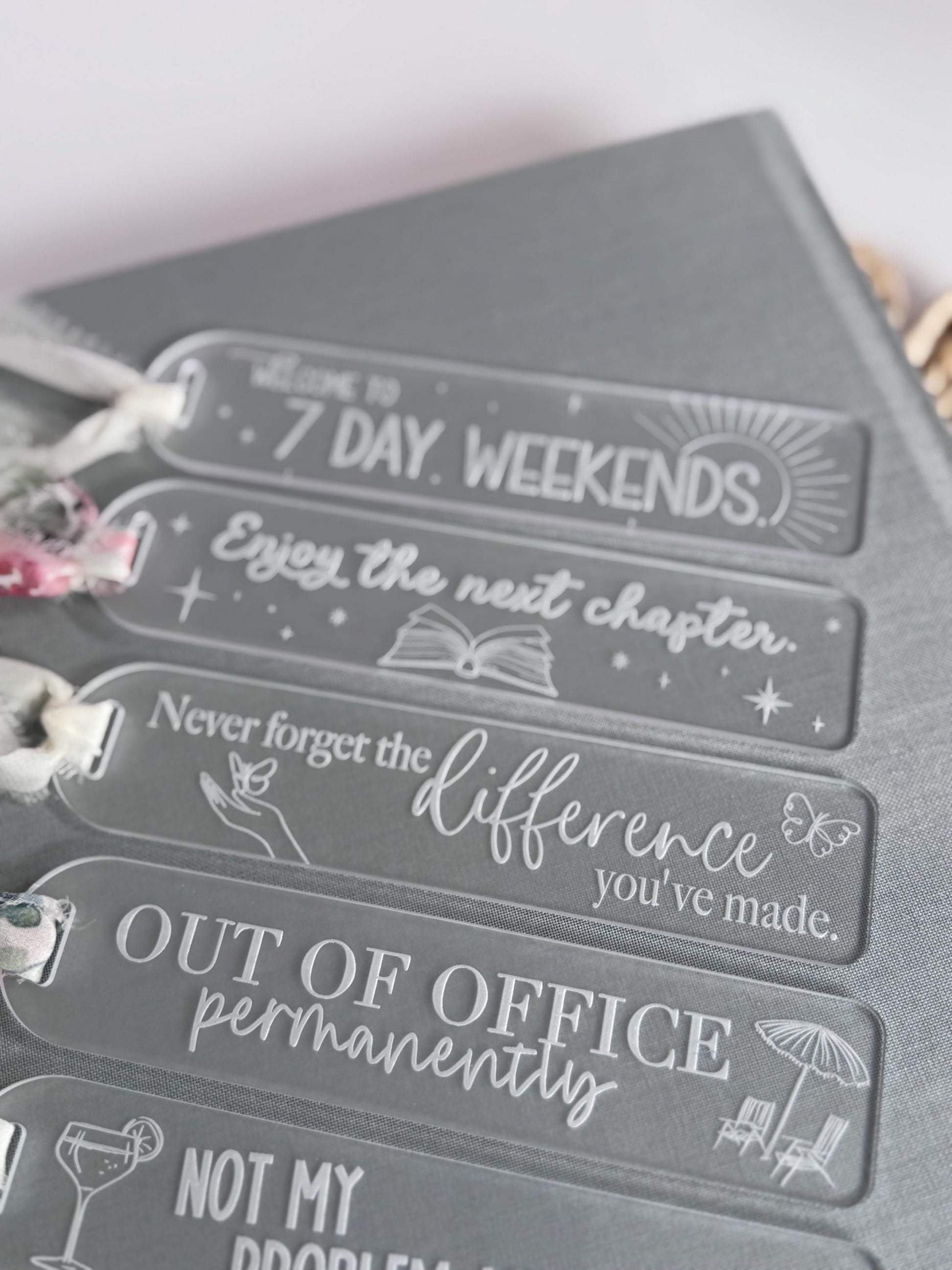Retirement Acrylic Bookmark with Thoughful Quote Sweet Book Gift Retirement Gift Farewell Gift Kind Gift for Reader Gift for Book Lover
