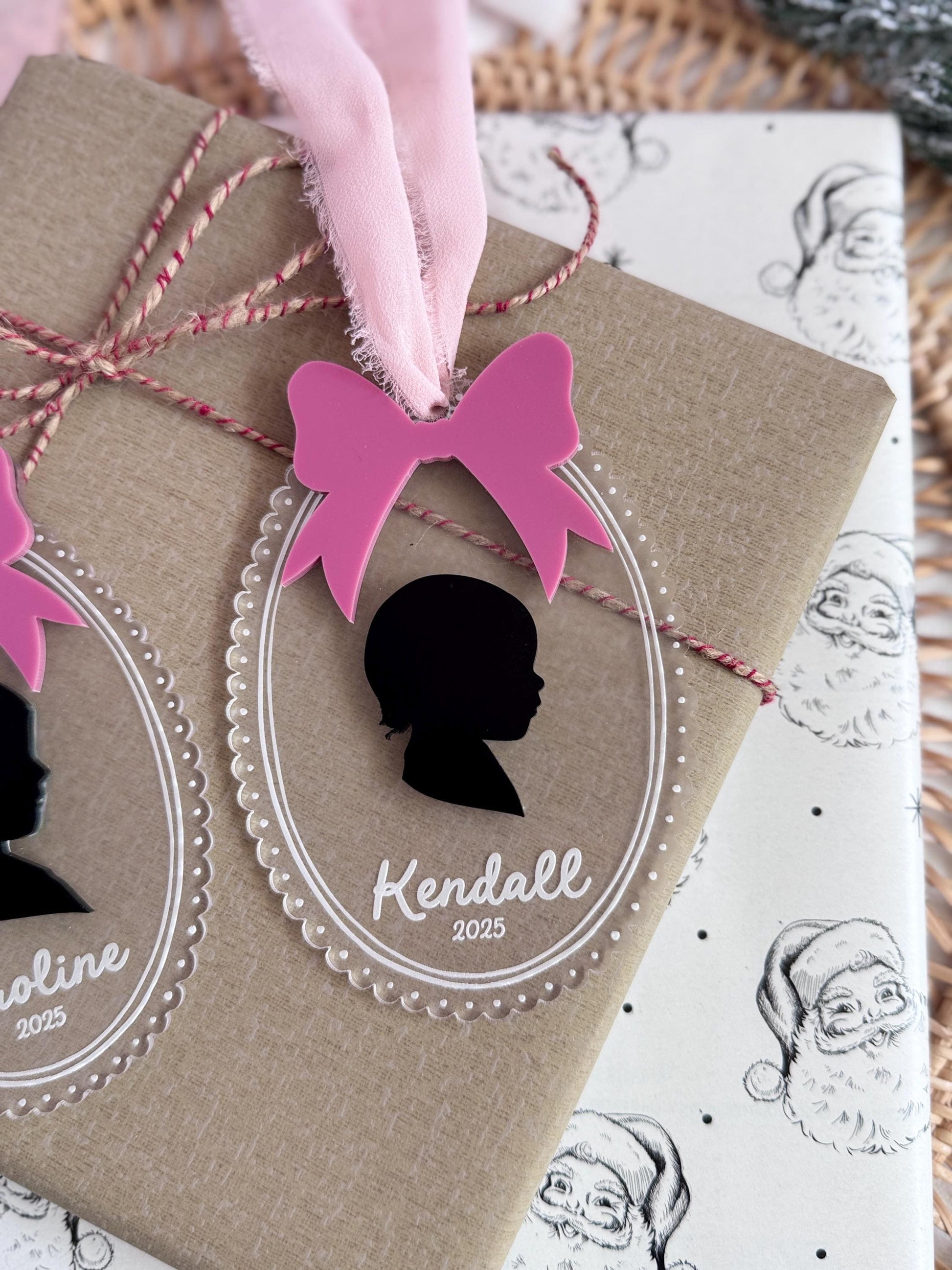 Silhouette Ornament Custom Ornament Keepsake Child Ornament Sentimental Gift Ornament Silhouette of Child Ornament for Kids Gift for Grandma