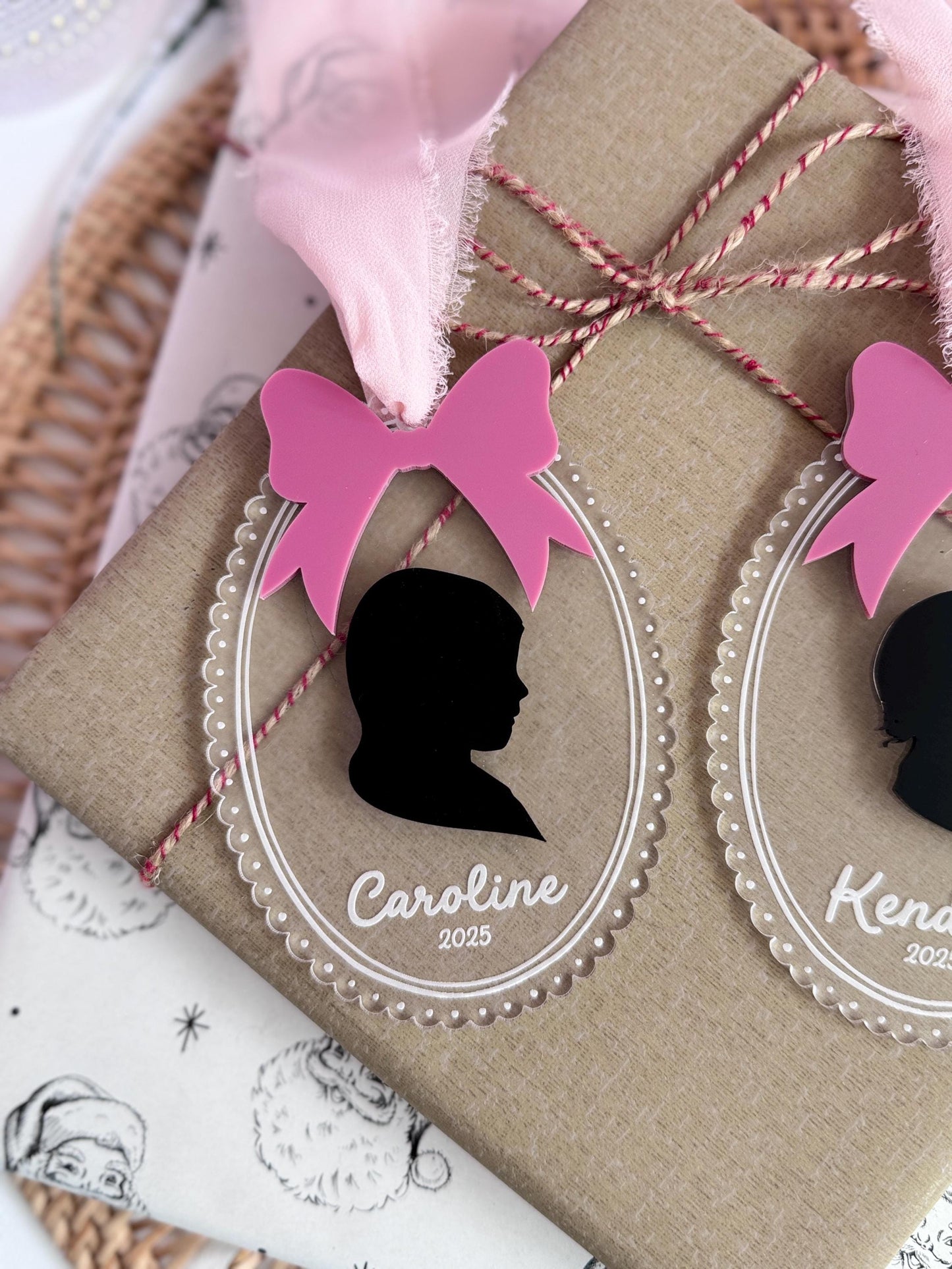 Silhouette Ornament Custom Ornament Keepsake Child Ornament Sentimental Gift Ornament Silhouette of Child Ornament for Kids Gift for Grandma