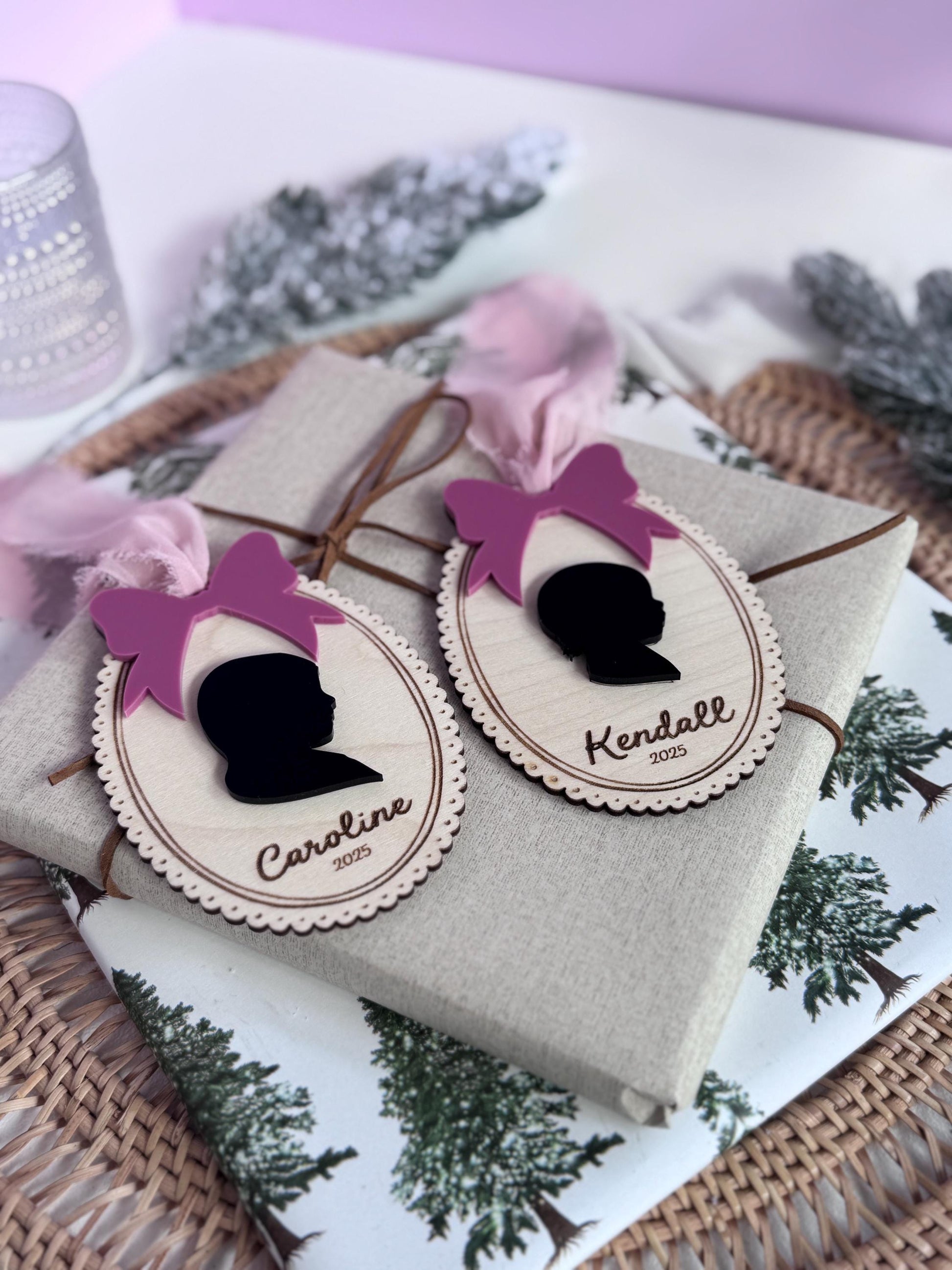 Silhouette Ornament Custom Ornament Keepsake Child Ornament Sentimental Gift Ornament Silhouette of Child Ornament for Kids Gift for Grandma