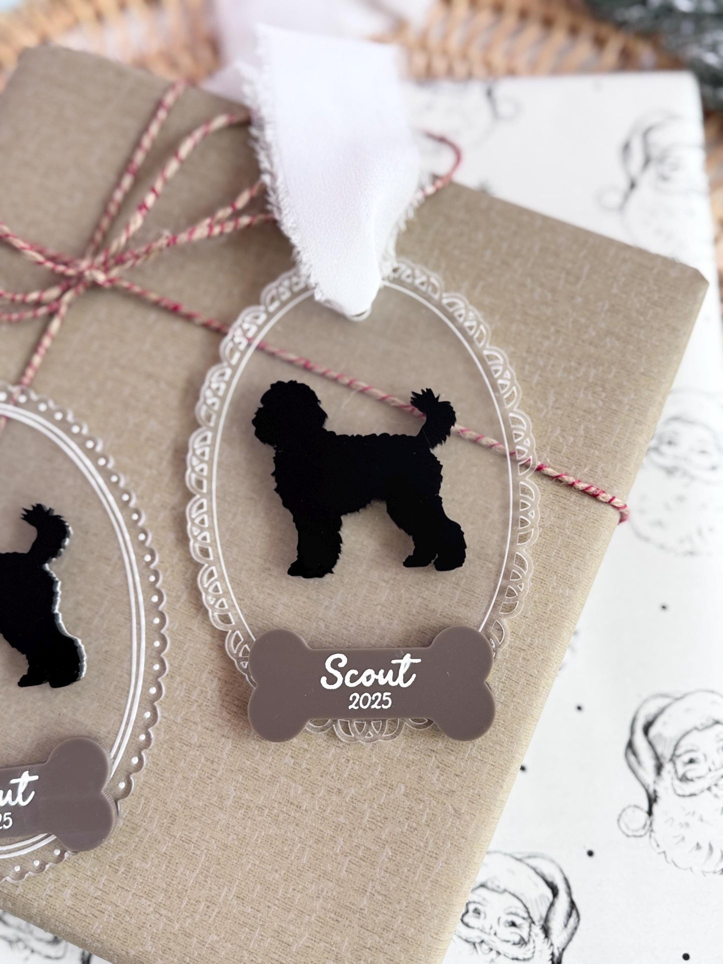 Pet Ornament Custom Ornament Laser Made Ornament Dog Silhouette Ornament Sentimental Gift Pet Owner Gift Keepsake Ornament Handmade Ornament