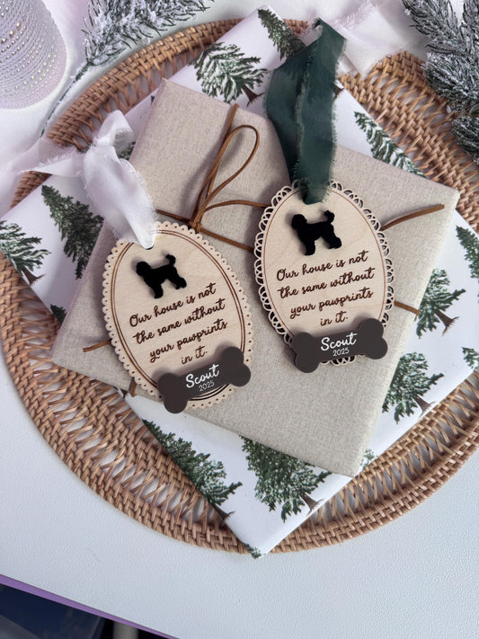 Pet Memorial Ornament Custom Ornament Pet Memorial Ornament Sentimental Gift Pet Keepsake Laser Ornament Handmade Ornament Pet Loss