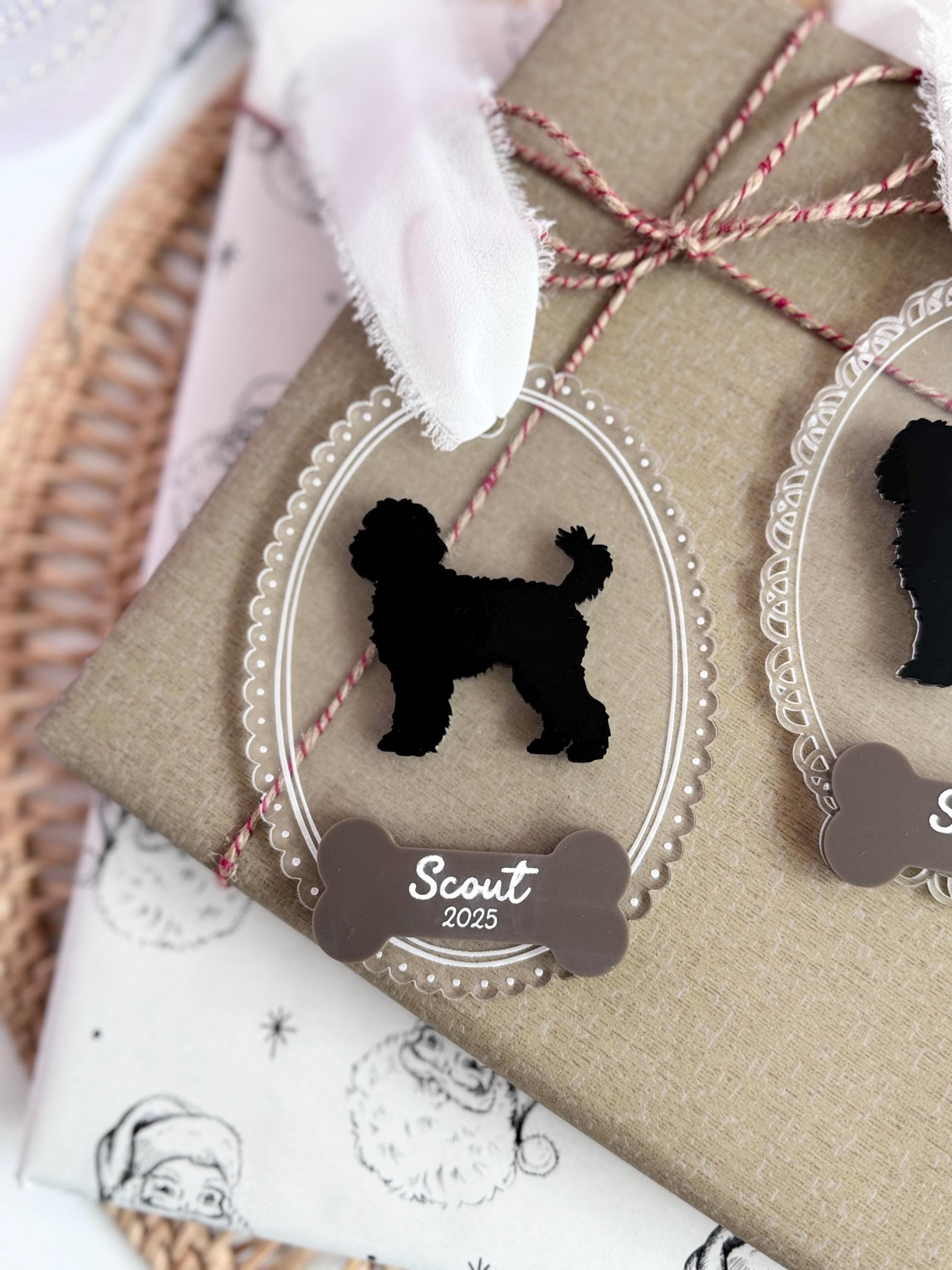 Pet Ornament Custom Ornament Laser Made Ornament Dog Silhouette Ornament Sentimental Gift Pet Owner Gift Keepsake Ornament Handmade Ornament