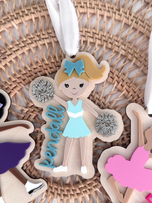 Cheer Ornament for Custom Cheerleader Gift or Keepsake
