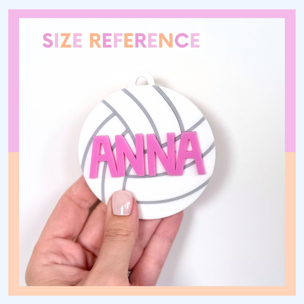 Volleyball Bag Tag | Personalized Bag Tag | Volleyball Keychain | Volleyball Gift | Gift for Boy | Gift for Girl | Stocking Stuffer