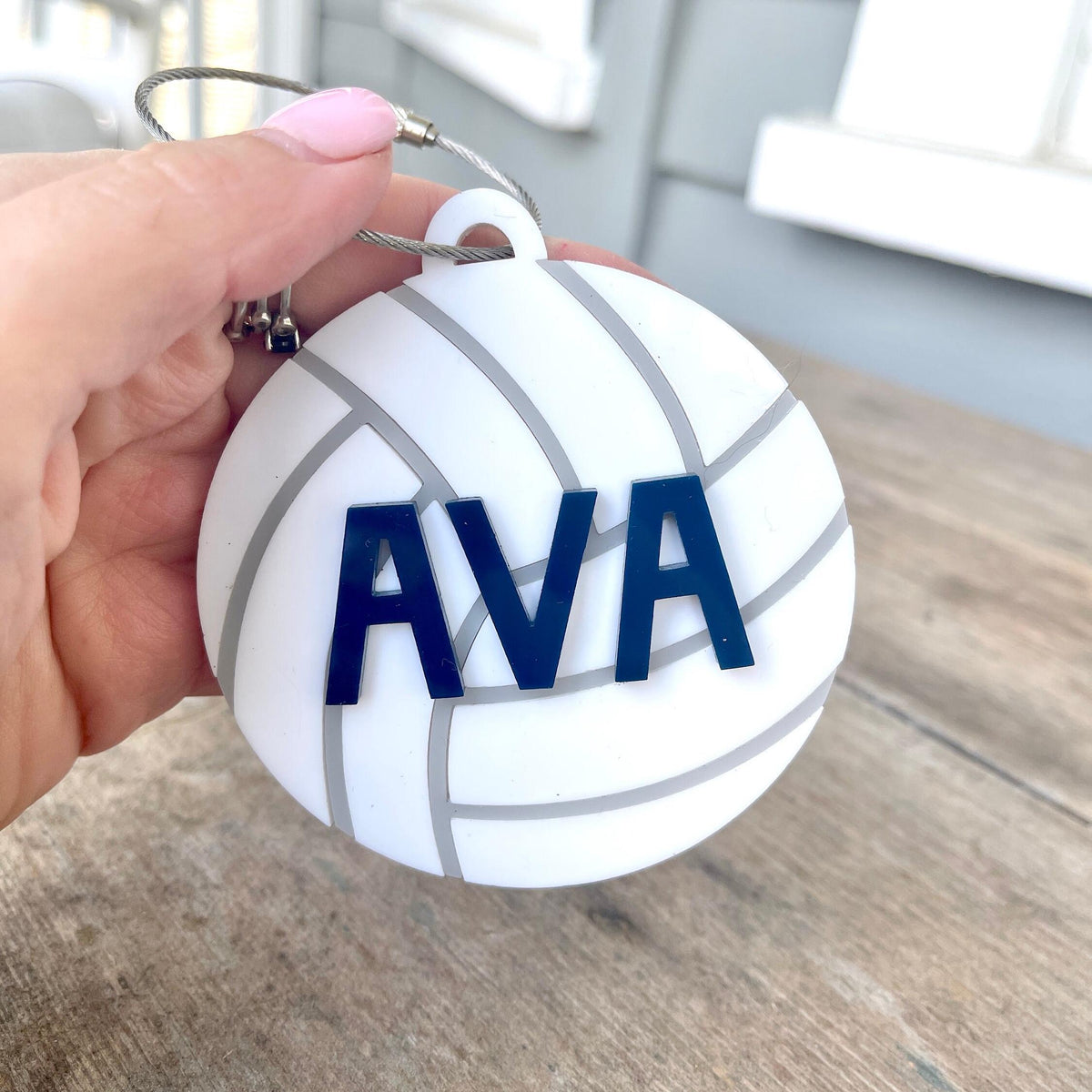 Volleyball Bag Tag | Personalized Bag Tag | Volleyball Keychain | Volleyball Gift | Gift for Boy | Gift for Girl | Stocking Stuffer