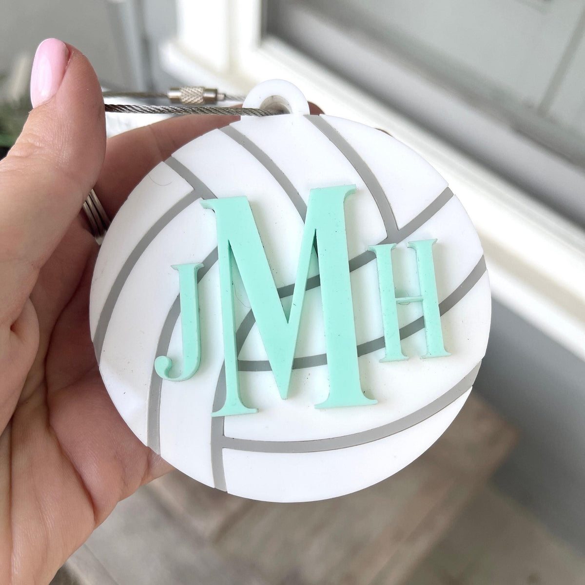 Volleyball Bag Tag | Personalized Bag Tag | Volleyball Keychain | Volleyball Gift | Gift for Boy | Gift for Girl | Stocking Stuffer