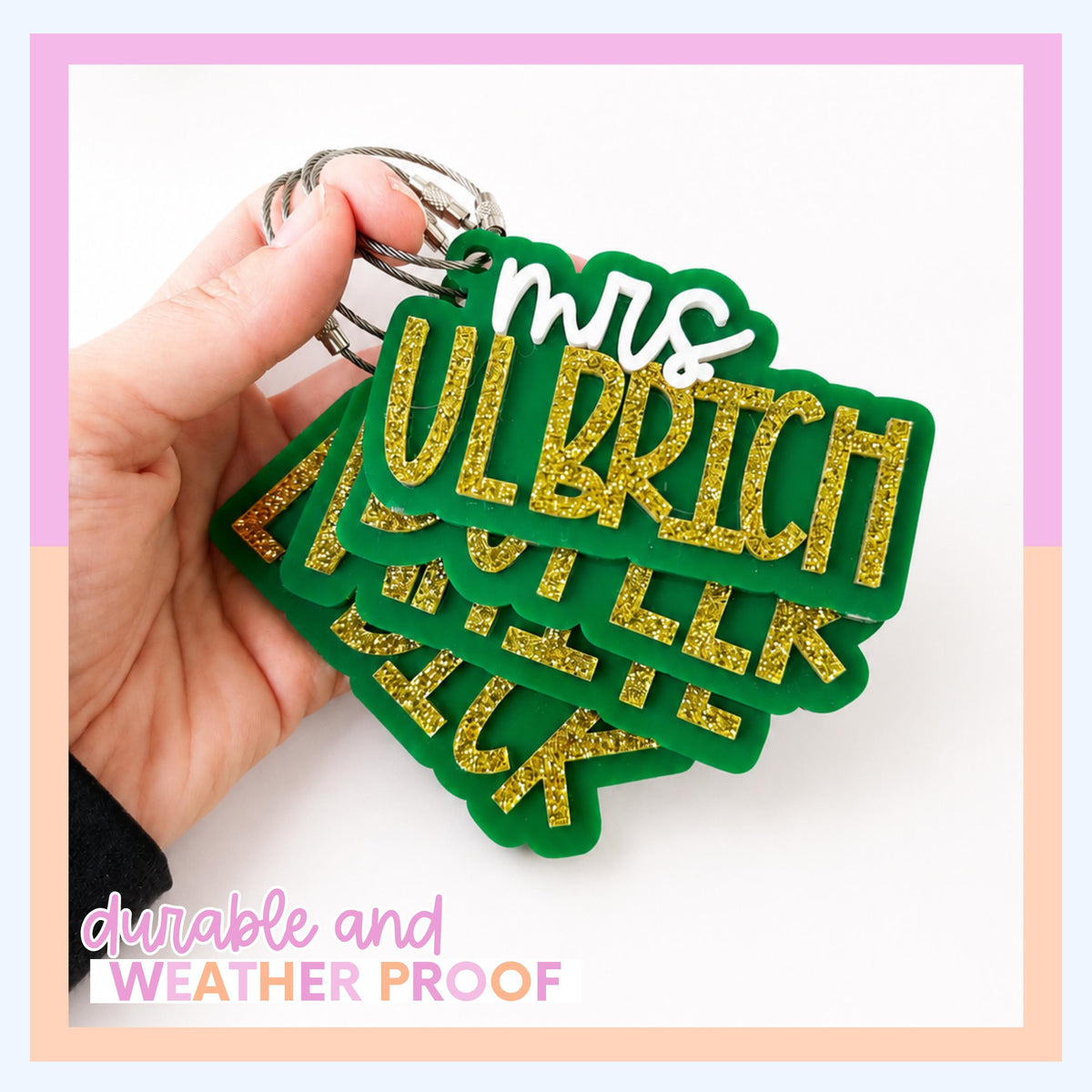Teacher Gift | Personalized Bag Tag | Personalized Gift | Backpack Tag | Gift for Teacher | Bogg Bag Tag | Stocking Stuffer