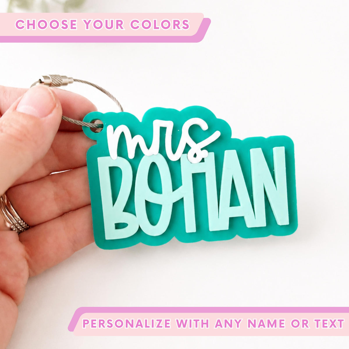 Teacher Gift | Personalized Bag Tag | Personalized Gift | Backpack Tag | Gift for Teacher | Bogg Bag Tag | Stocking Stuffer
