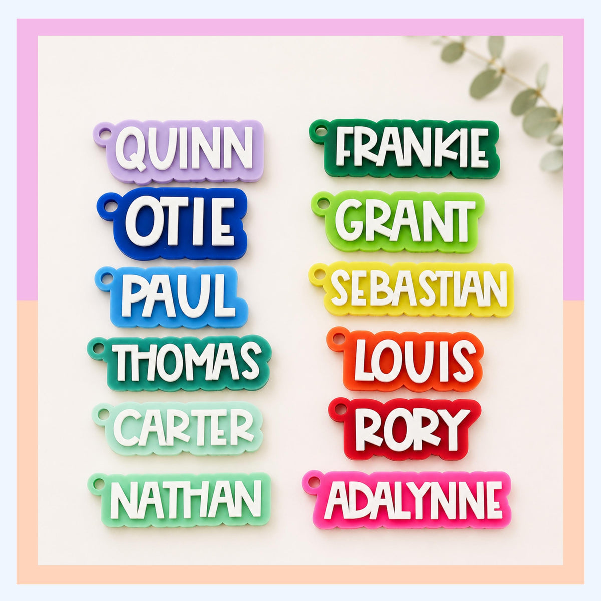 Personalized Keychain | Personalized Bag Tag | Personalized Gift | Backpack Tag | Gift for Boy/Girl | Bogg Bag Tag | Stocking Stuffer