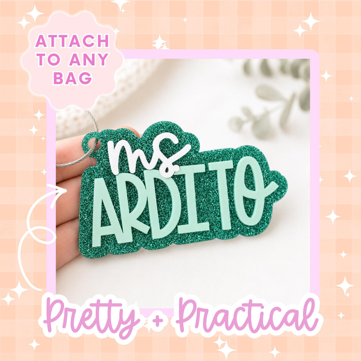 School Colors Keychain Custom Name Team Gift Personalized Bag Tag For Teachers Coaches Sports Fans Students Backpack ID Bogg Bag Tag Acrylic