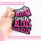 School Colors Keychain Custom Name Team Gift Personalized Bag Tag For Teachers Coaches Sports Fans Students Backpack ID Bogg Bag Tag Acrylic