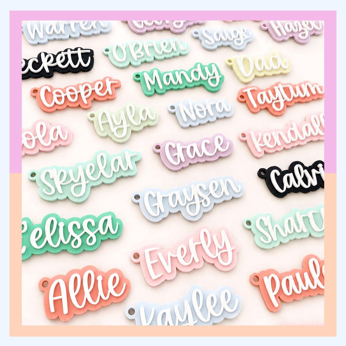 Personalized Keychain | Personalized Bag Tag | Personalized Gift | Backpack Tag | Gift for Boy/Girl | Bogg Bag Tag | Stocking Stuffer