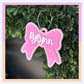 Bow Keychain Personalized Bow Bag Tag Personalized Gift Backpack Tag Gift for Boy Gift for Girl Bogg Bag Tag Stocking Stuffer