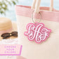 Personalized Bag Tag Custom Initial Monogram Keychain Acrylic Layered Letter Identification Perfect Gift Student Travel Accessory Backpack Attachment Sports Team Essential Birthday Present Stocking Stuffer Teen Gift Colorful Design Options