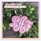 Monogram Keychain Design Personalized Bag Tag Custom Initial Letter Acrylic Layered Construction Backpack Attachment Accessory Sports Identifier Perfect Birthday Gift Stocking Stuffer Student Essential Travel Luggage Tag Teen Present