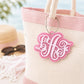 Monogram Keychain Personalized Bag Tag Gift Custom Initial Monogram Backpack Tag Gift for Girl Bogg Bag Tag for Luggage Stocking Stuffer