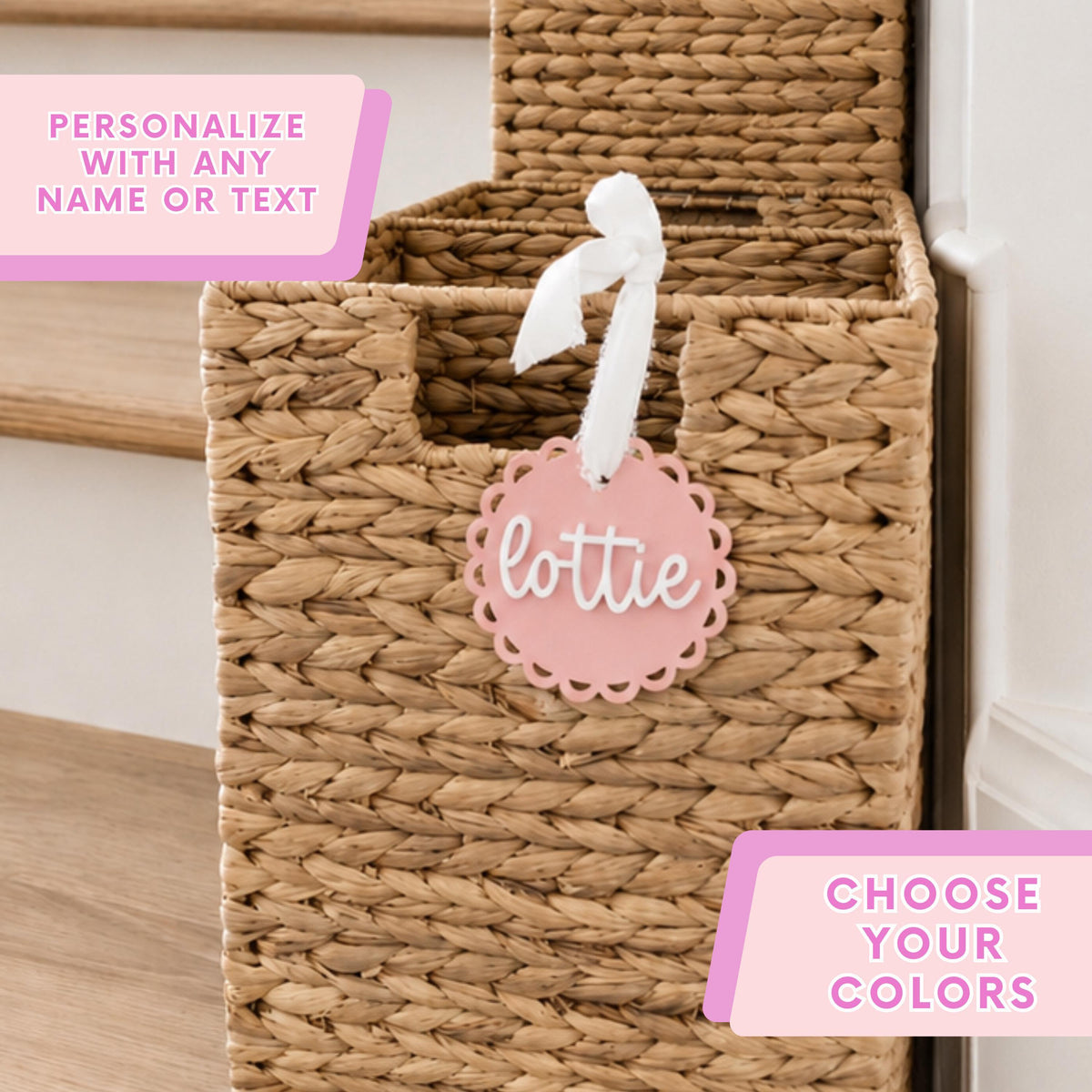 Custom Name Keychain Acrylic Backpack Identifier Personalized Gift Kids Birthday Present Ideas Cute Colorful Design Options Travel Accessory Essential Luggage Marker Zipper Pull Charm School Supply Collection Durable Scratch Resistant