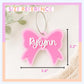 Bow Keychain Personalized Bow Bag Tag Personalized Gift Backpack Tag Gift for Boy Gift for Girl Bogg Bag Tag Stocking Stuffer