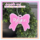Bow Keychain Personalized Bow Bag Tag Personalized Gift Backpack Tag Gift for Boy Gift for Girl Bogg Bag Tag Stocking Stuffer