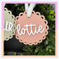 Name Tag Basket Label Custom Acrylic Stair Basket Personalized Tag for Backpacks Luggage Sports Bags Gift for Kids Scallop Easter Basket Tag