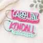 Personalized Acrylic Keychain Custom Name Tag Backpack Identification Charm Monogram Bag Personalized Gift Stocking Stuffer Sports Travel