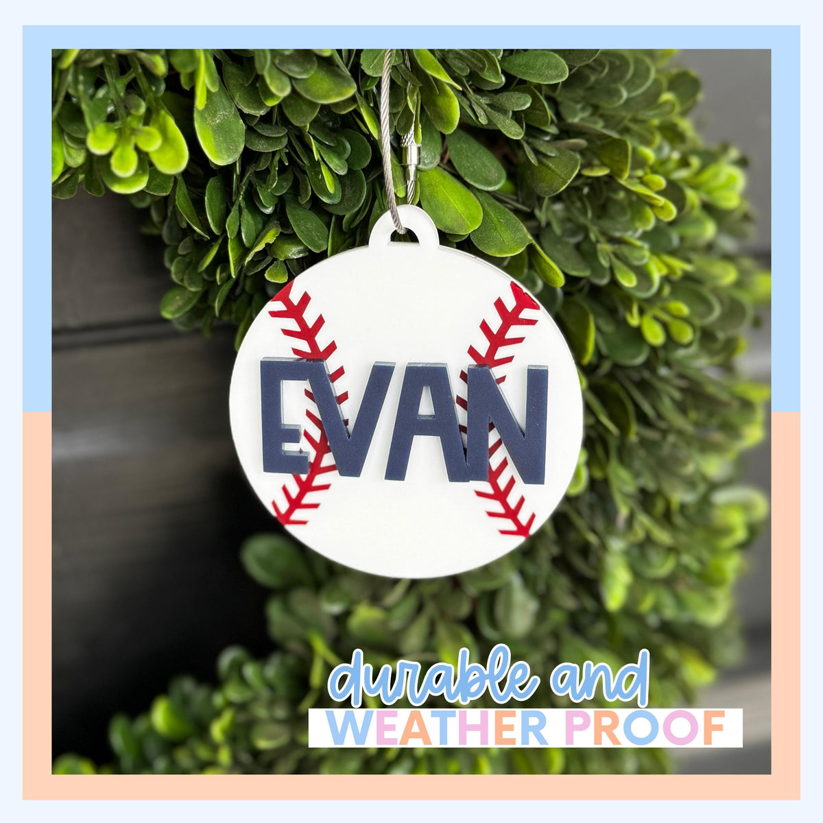 Baseball Bag Tag Personalized Gift for Boy Stocking Stuffer Custom Acrylic Sports Keychain Baseball Player Gift for Baseball Coach