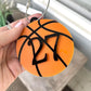 Basketball Coach Gift Personalized Team Tag Custom Name Keychain Acrylic Sports Identifier Youth Athlete Equipment Marker Durable Bag Tag Perfect Birthday Present For Boy Girl Backpack Duffel Luggage Travel Identifier Team Colors Number