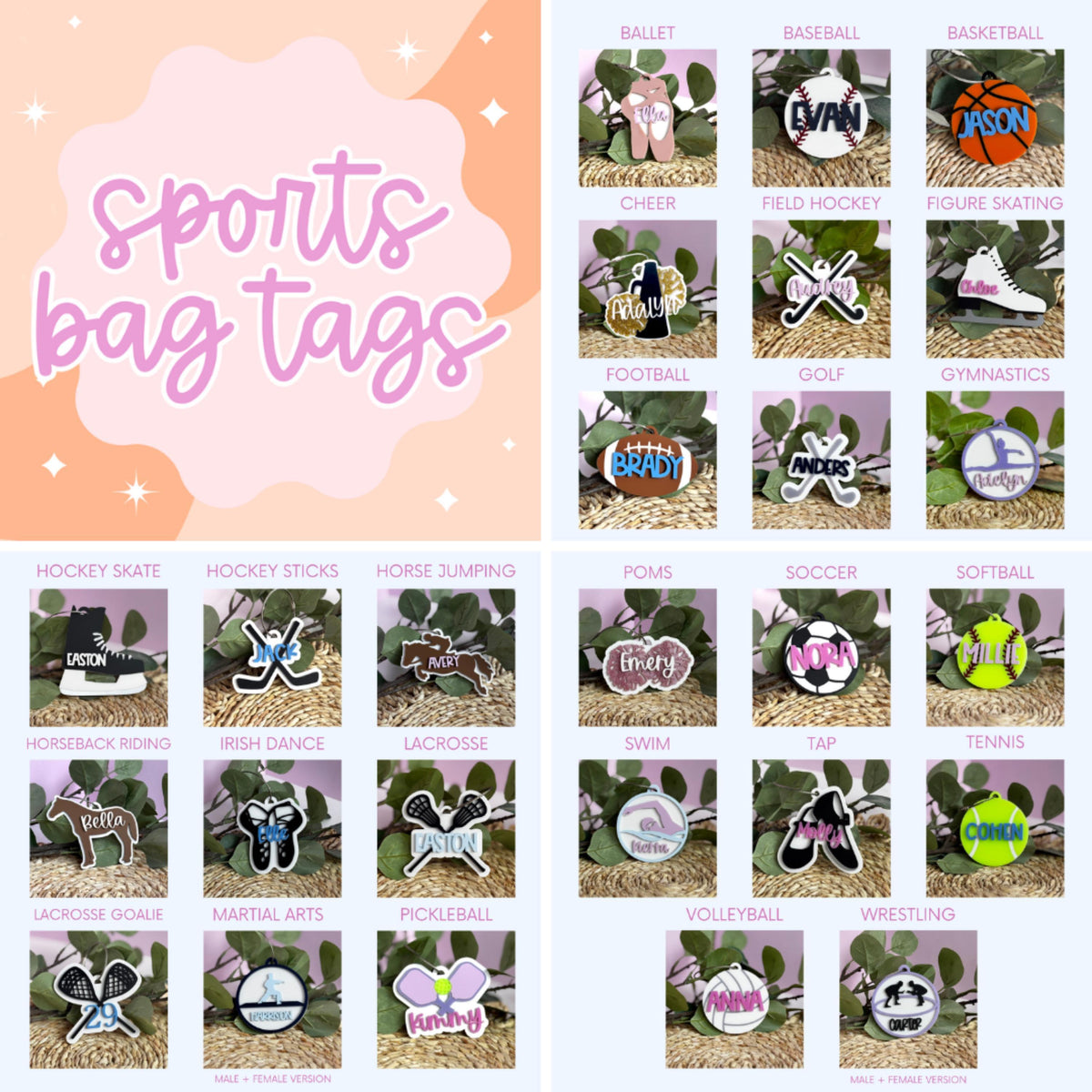 Basketball Bag Tag Personalized Name Custom Basketball Player Gift for Sports Team Birthday Acrylic Keychain Luggage Tag Stocking Stuffer