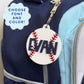 Personalized Baseball Bag Tag Custom Name Identifier Team Equipment Label Youth Player Present Acrylic Sports Keychain Durable Construction Quality Material Perfect Birthday Celebration Stocking Stuffer Idea Back To School Essential