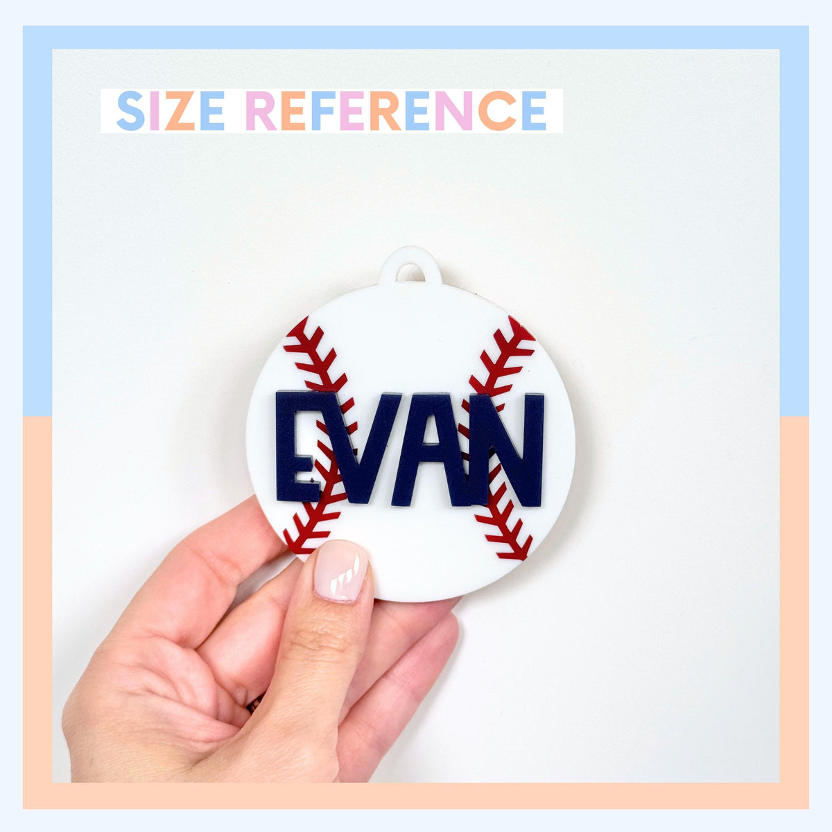Baseball Bag Tag Personalized Gift for Boy Stocking Stuffer Custom Acrylic Sports Keychain Baseball Player Gift for Baseball Coach