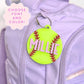 Personalized Softball Bag Tag Custom Name Keychain Gift Youth Athlete Sports Equipment Identifier Acrylic Charm Label Backpack Attachment Durable Construction Team Colors Design Birthday Present Stocking Stuffer Idea Girls Boys Sports Gift