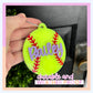 Softball Bag Tag Personalized Gift Acrylic Backpack Charm Keychain Custom Softball Stocking Stuffer Softball Player Gift for Softball Coach