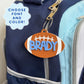Personalized Football Gift Custom Bag Tag Youth Athlete Birthday Present Team Player Gear Identifier Sports Backpack Keychain Durable Acrylic Construction Custom Name Monogram Design Team Colors Number Athletic Equipment Organization Boys