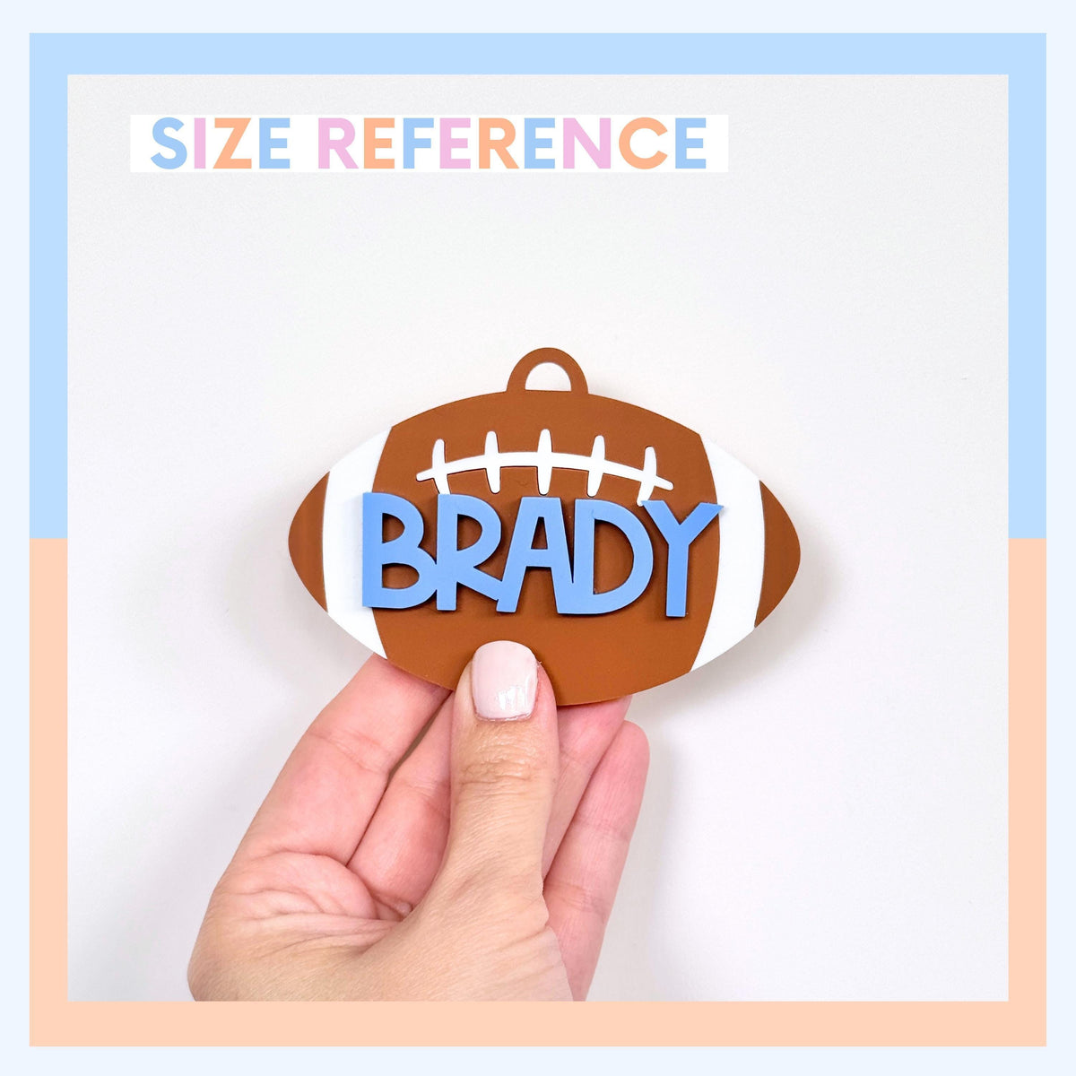 Football Bag Tag Personalized Gift Custom Name Backpack Keychain for Player Sports Gear Tag for Football Team Gift Idea Stocking Stuffer
