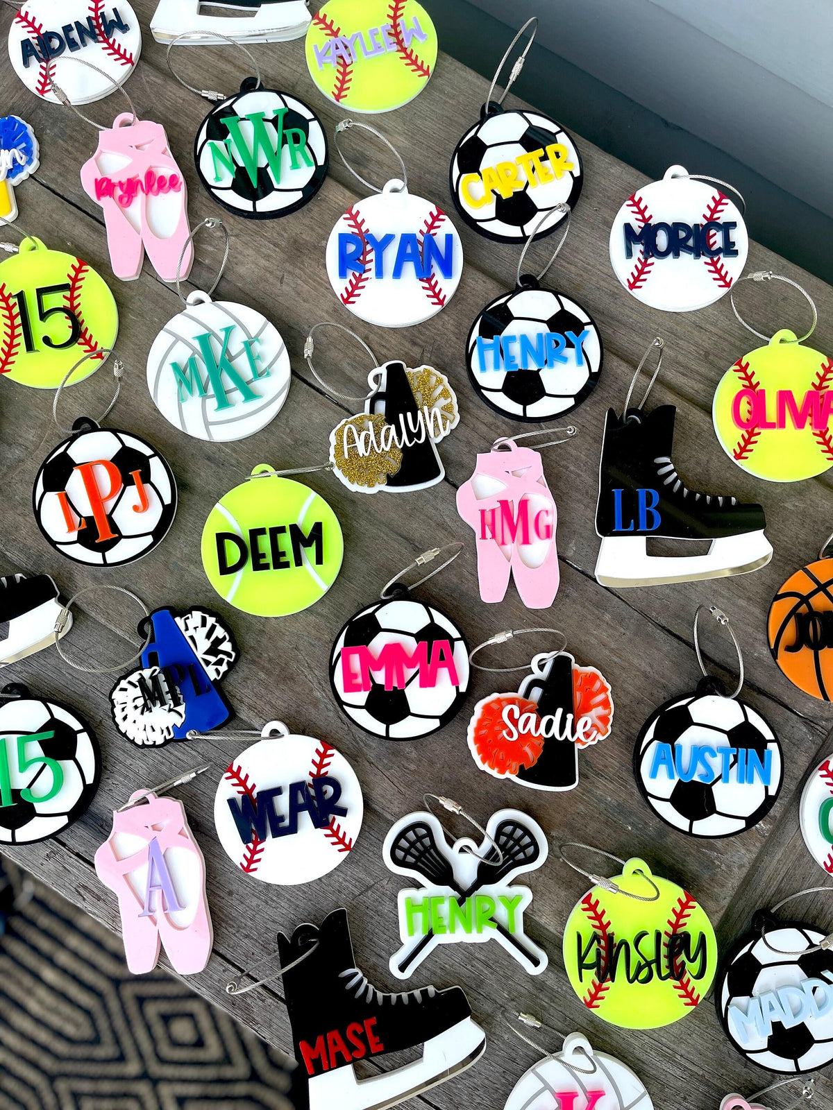 Ballet Bag Tag Personalized Gift for Dancer Keychain Dance Gift for Girl Stocking Stuffer Ballerina Keychain Pointe Shoes Dance Studio Gift