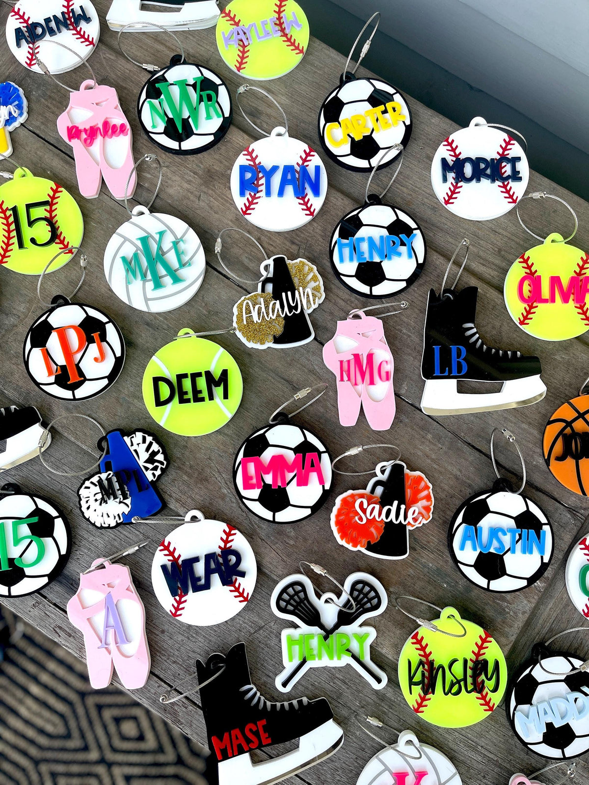Cheer Bag Tag Custom Cheerleading Keychain Name Cheer Team Gift for Cheer Squad Accessories Cheerleader Stocking Stuffer Backpack Charm