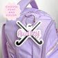 Personalized Field Hockey Gift Custom Name Bag Tag Youth Player Equipment Identification Acrylic Keychain Sports Accessory Team Colors Design Durable Backpack Attachment Coach Gift Birthday Present Stocking Stuffer Kids Athletic Gear