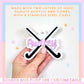 Custom Name Bag Tag Field Hockey Player Gift Personalized Keychain Acrylic Sports Identification Youth Team Equipment Accessory Durable Backpack Attachment Custom Colors Number Design Coach Appreciation Gift Birthday Present Stocking