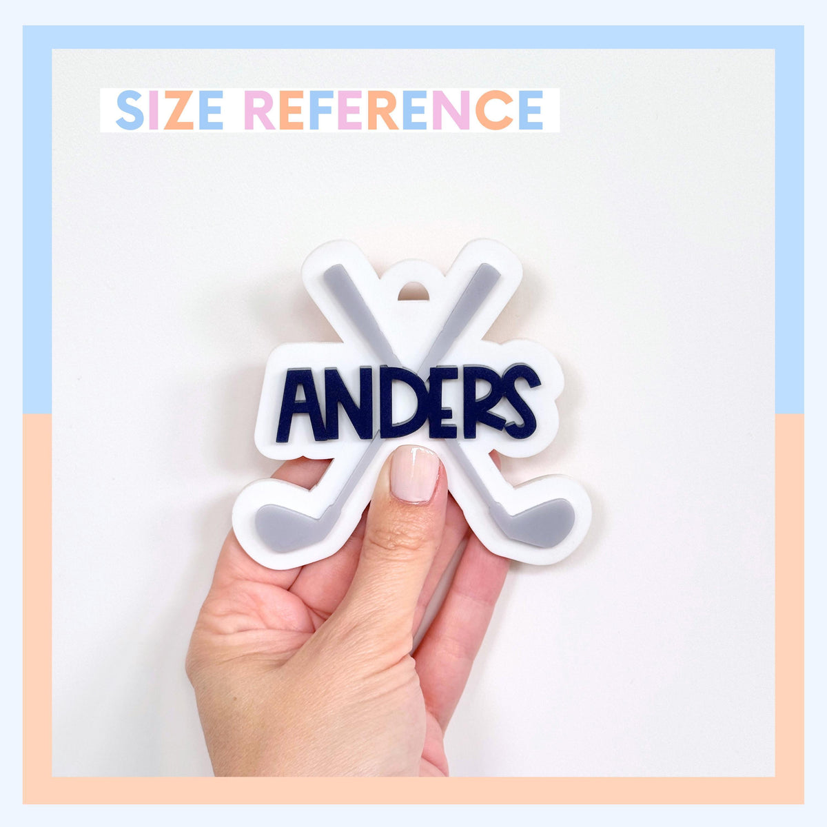 Golf Bag Tag Personalized Acrylic Name Keychain Golf Bag Sports Custom Golfer Gift Boy Girl Keychain Golf Team Coach Backpack Luggage Tag
