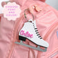 Personalized Figure Skating Bag Tag Custom Name Keychain Ice Skater Gift Acrylic Luggage Identifier Sports Backpack Accessory Perfect Stocking Stuffer Boy Girl Competition Travel Gear Organization High Quality Construction Durable Material