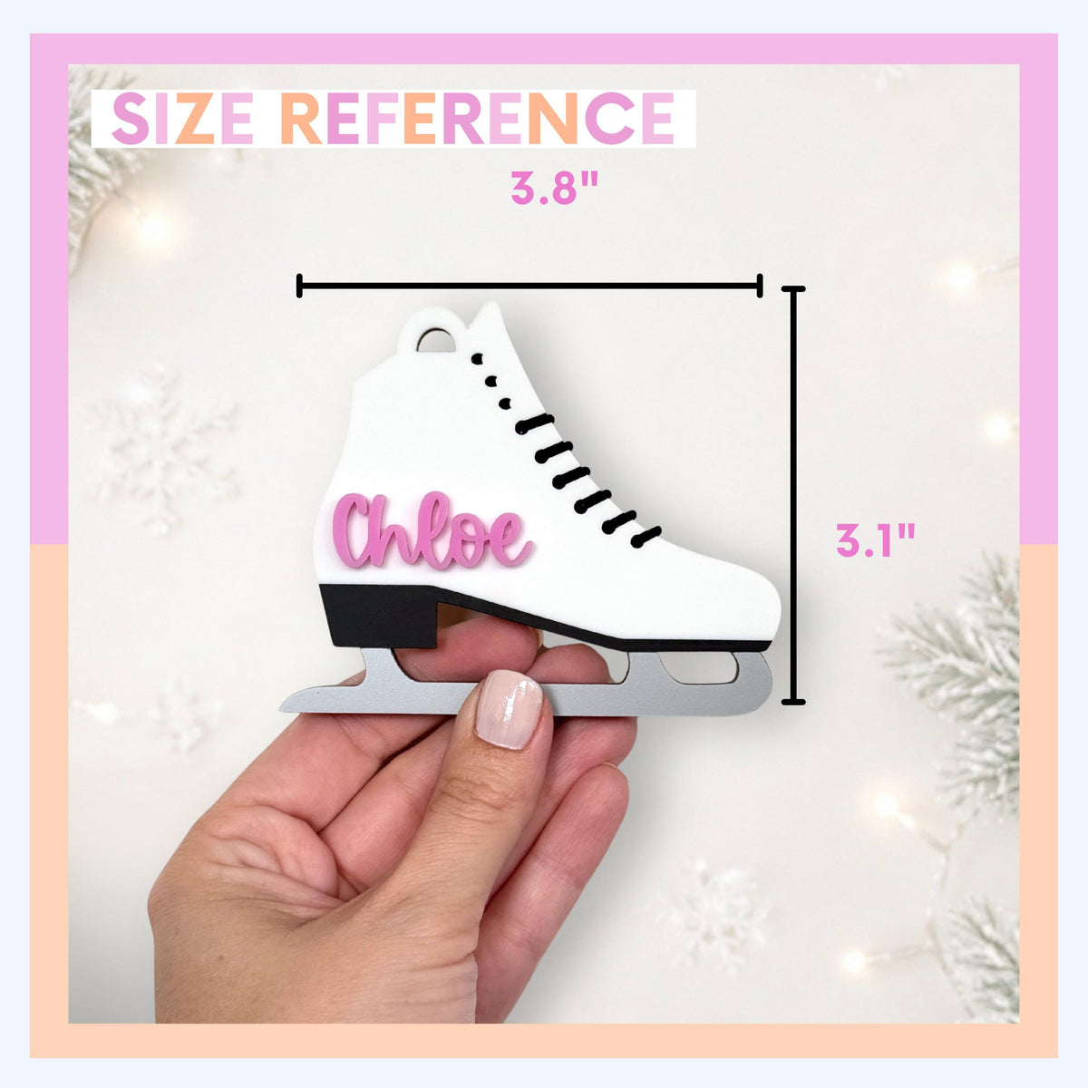 Figure Skating Ornament Personalized Ice Skating Christmas Ornament Figure Skater Gift for Girl Stocking Stuffer Skate Team Custom Ornament